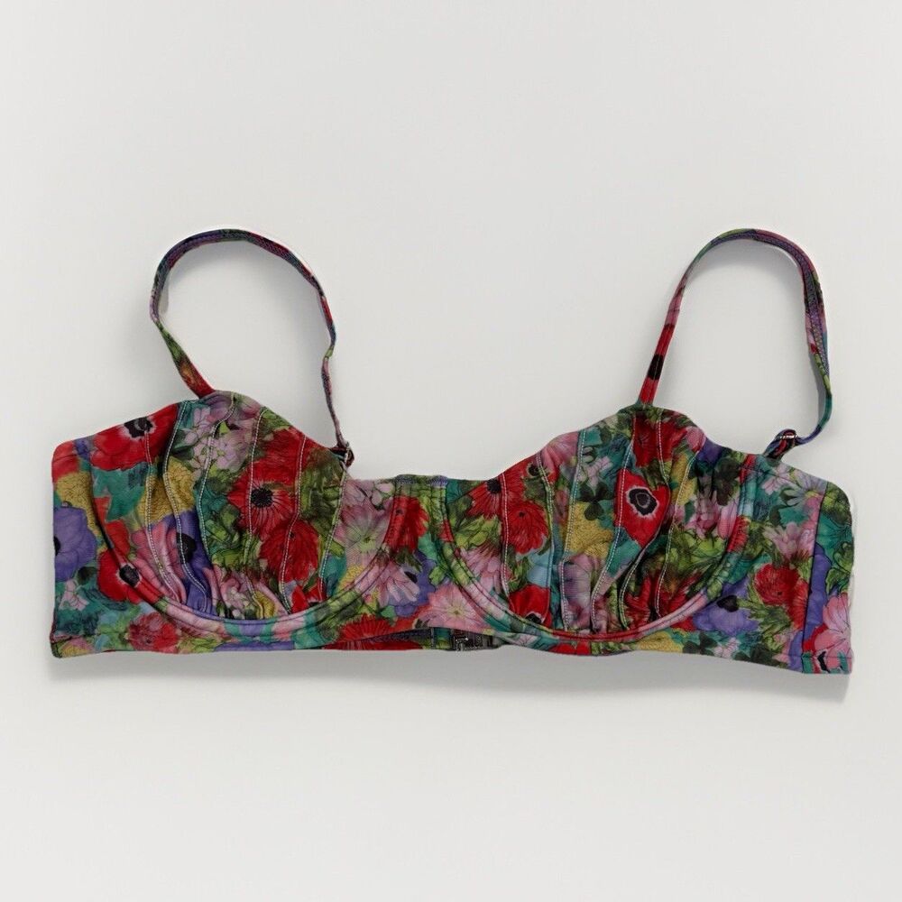 Minkpink Bikini Top Womens Size Medium Floral Spring Summer Beach